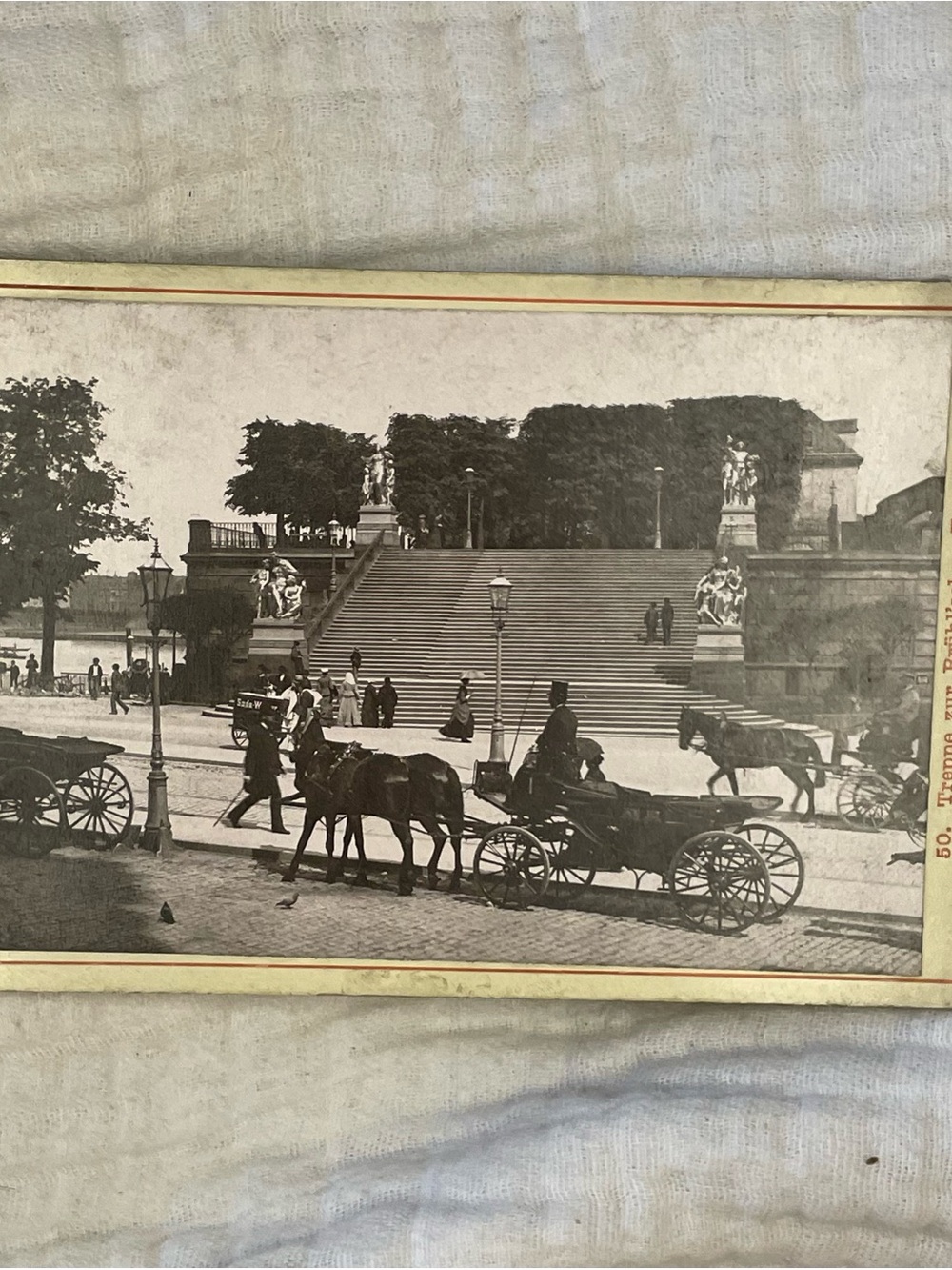 1890s Dresden Cabinet Card - Treppe zur Brühl'schen Terrasse